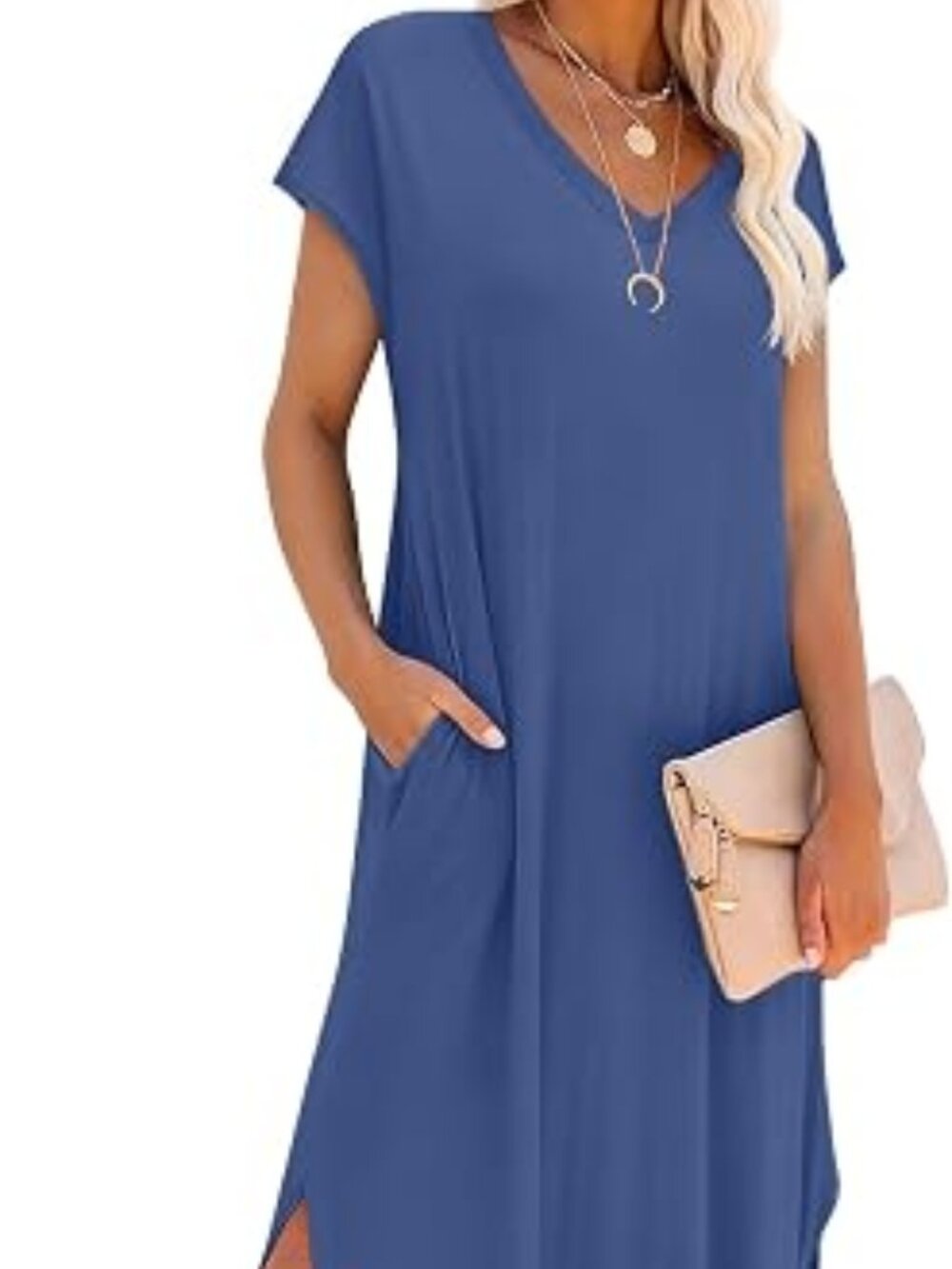 Summer Maxi Dresses for Women Cap Sleeve Long Sundress with Pockets | Casual Ts